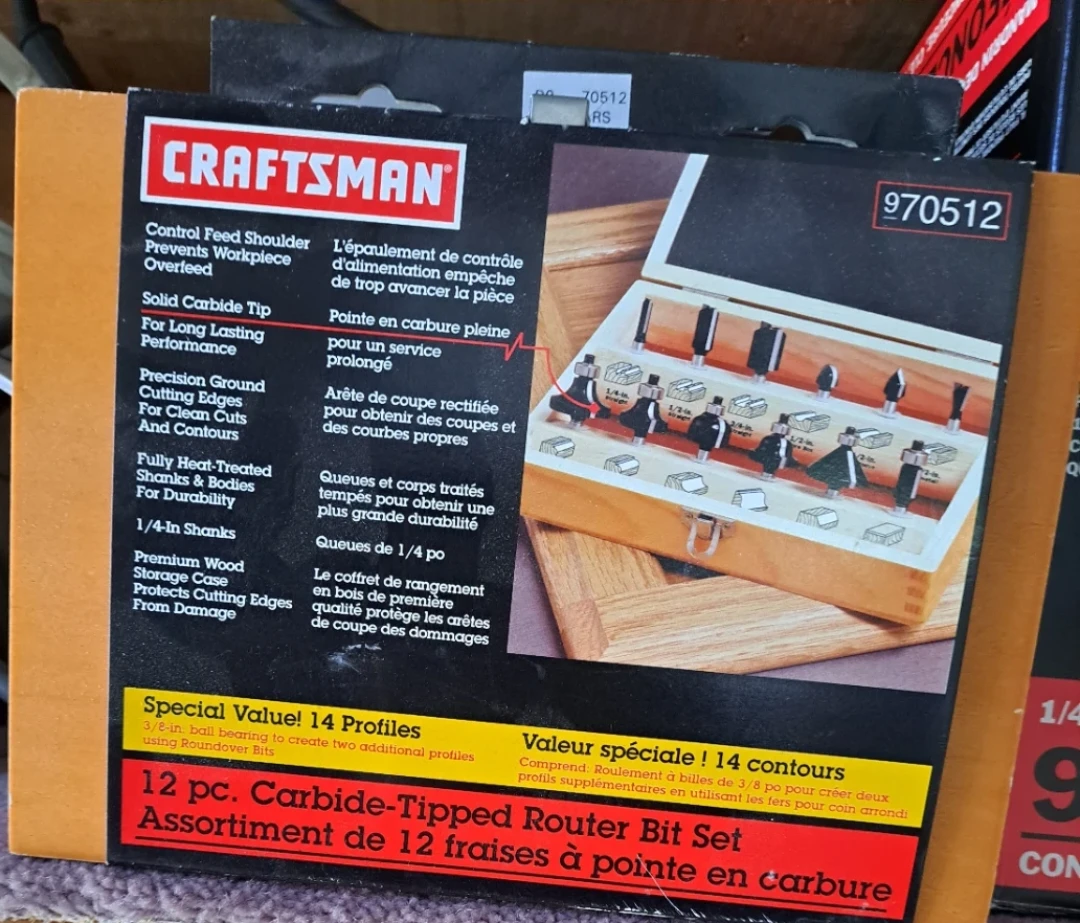 CRAFTSMAN 12 pc. Carbide-Tipped Router Bit Set