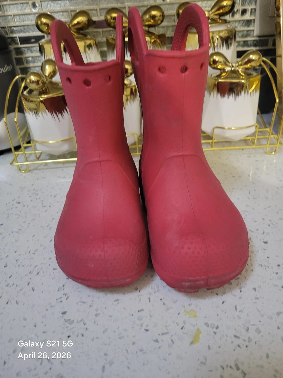 Crocs Kids Rain Boots Pink