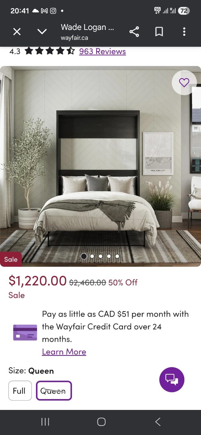 Wade Logan Wexford Murphy Bed - Queen Size Wall Pannels - photo 3
