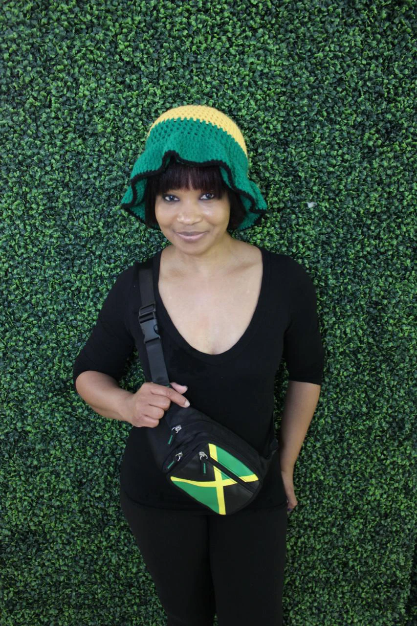 Black Fanny Pack with Jamaican Flag Design - photo 4