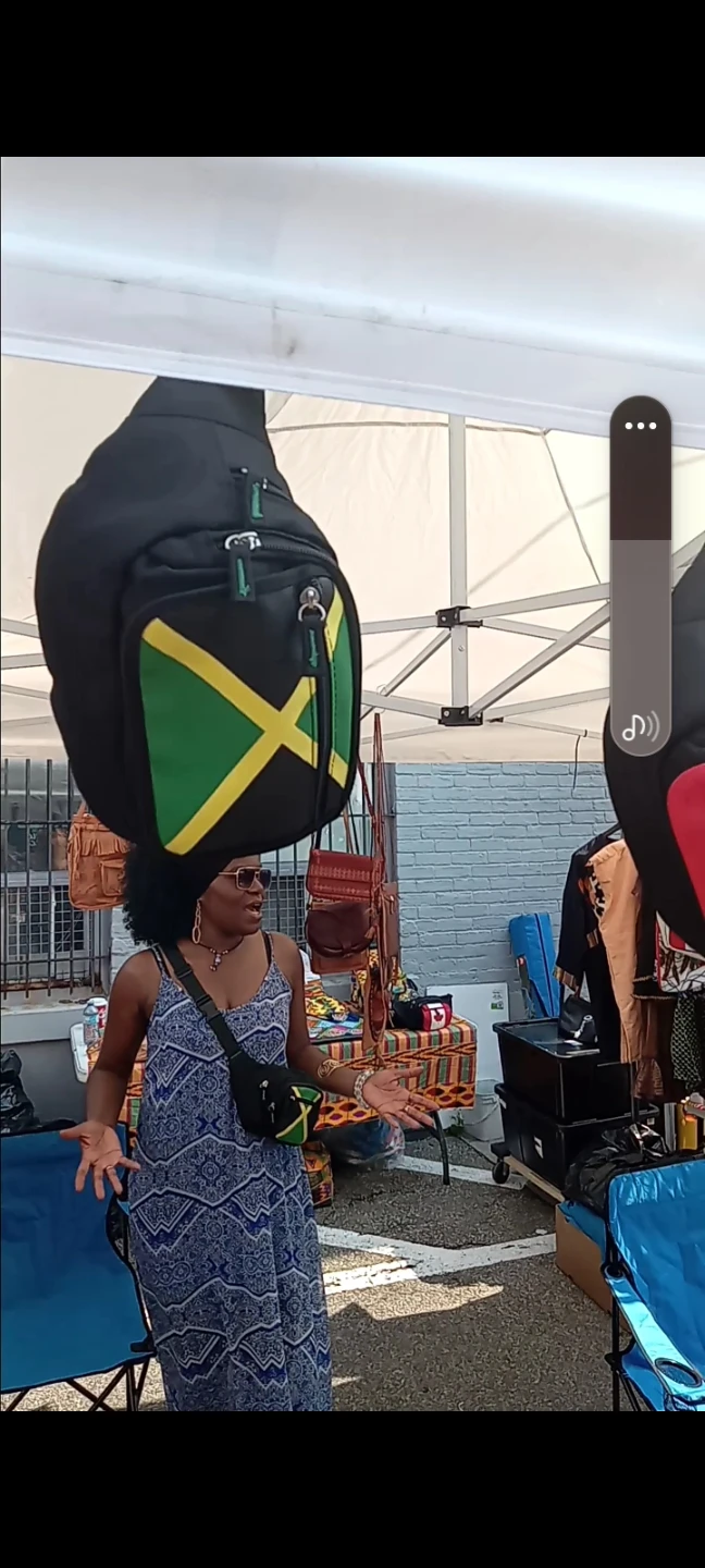 Black Fanny Pack with Jamaican Flag Design - photo 5