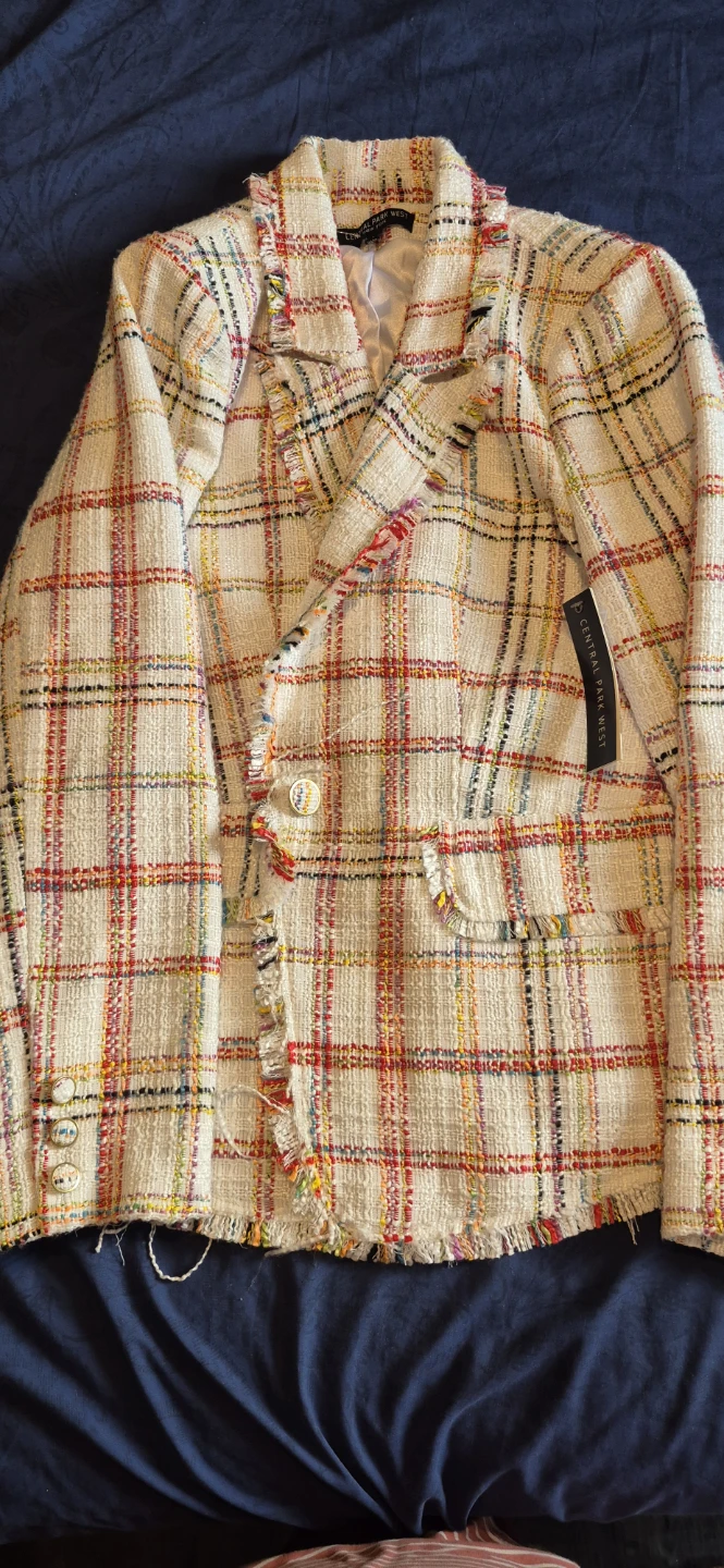 Rainbow tweed dickie blazer