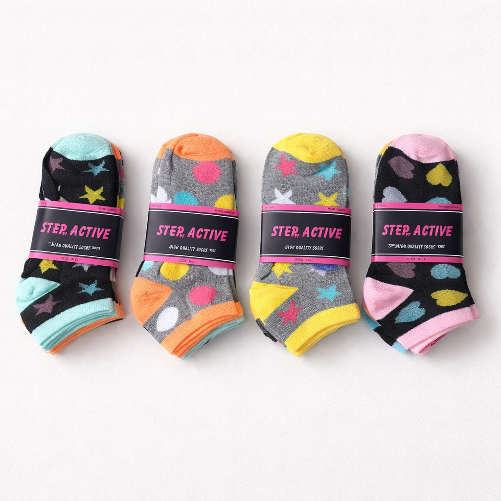Step Active Ankle Socks 12 pairs Assorted Colors & Patterns - photo 2
