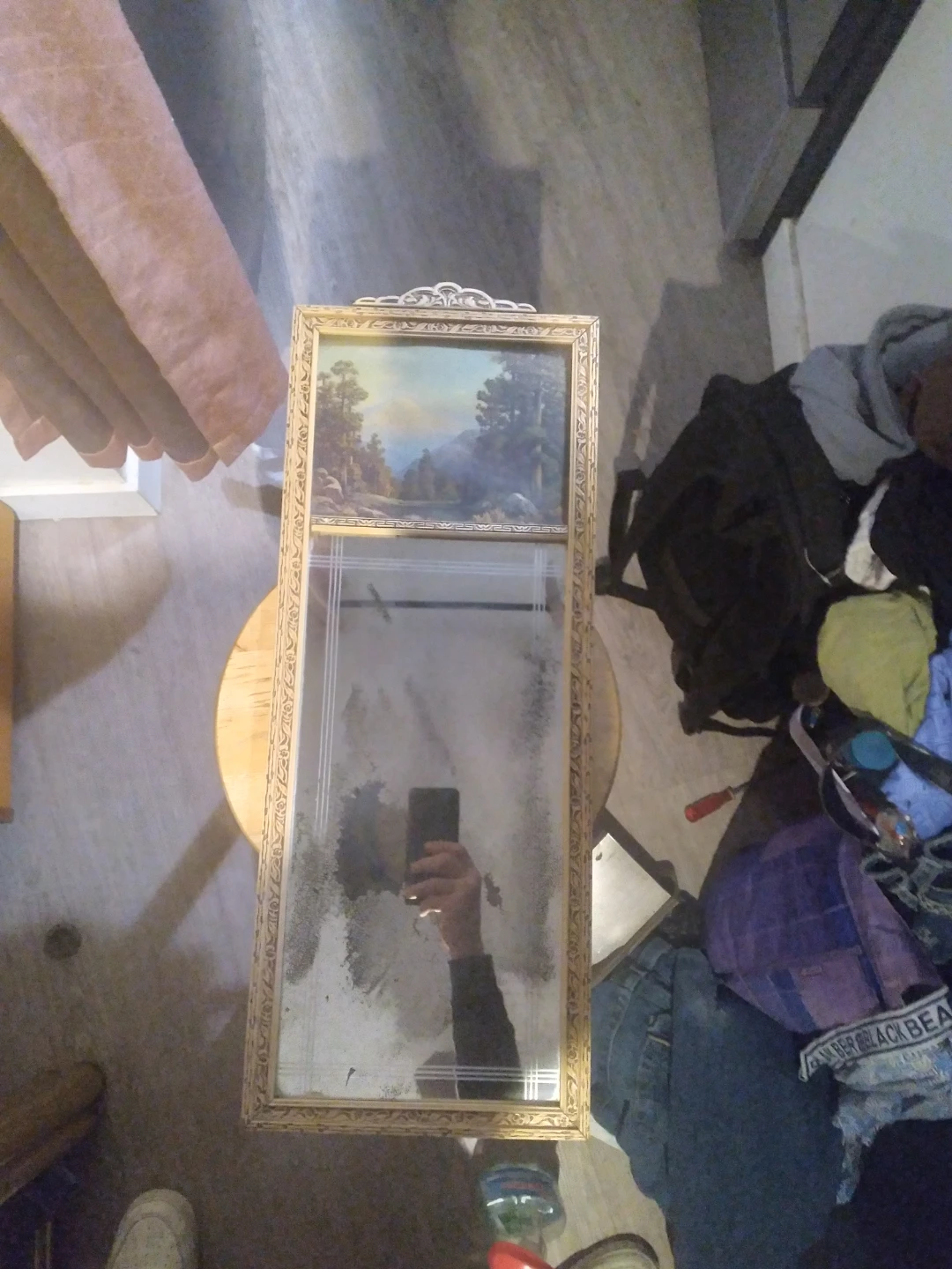 Vintage Trumeau style antique mirror