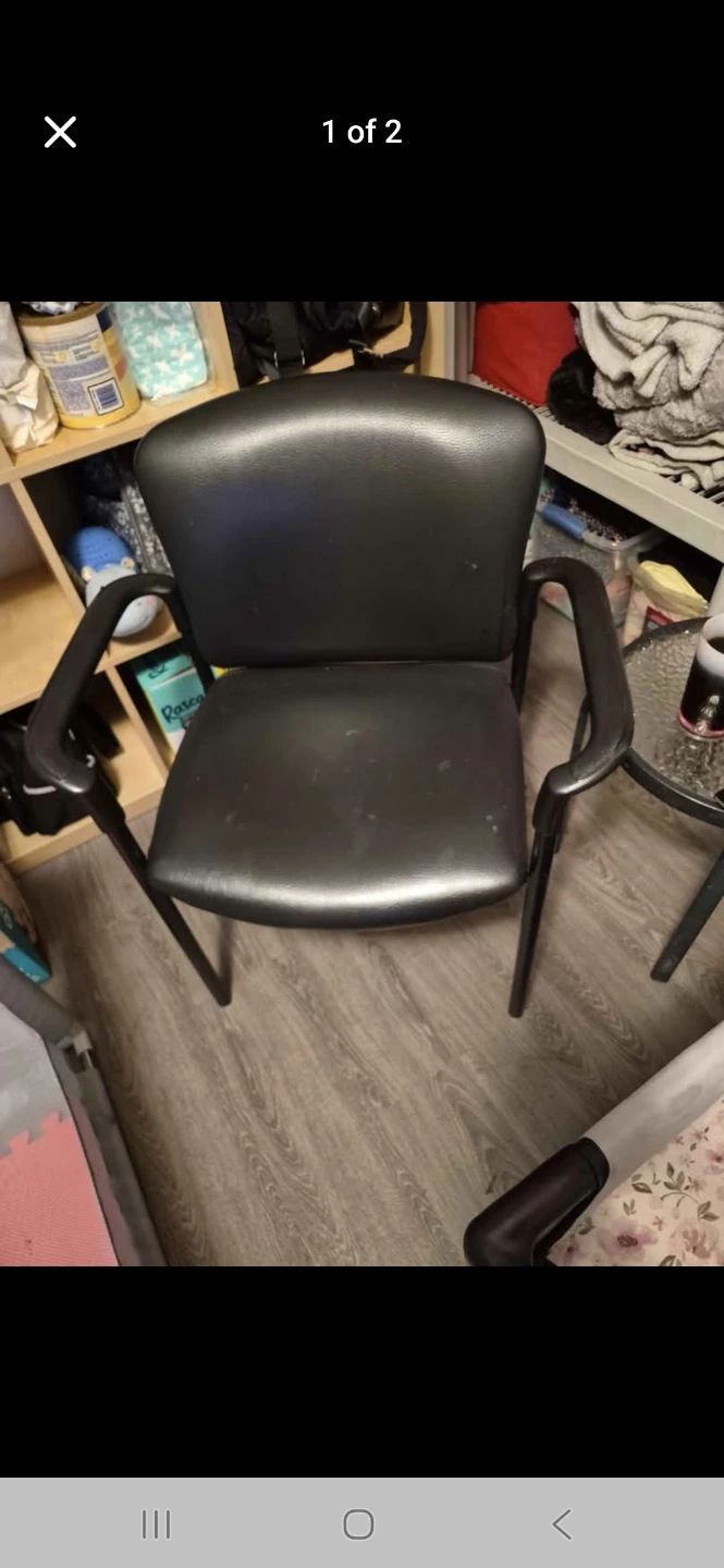 HON Armless High-Back Stackable Chair - Black