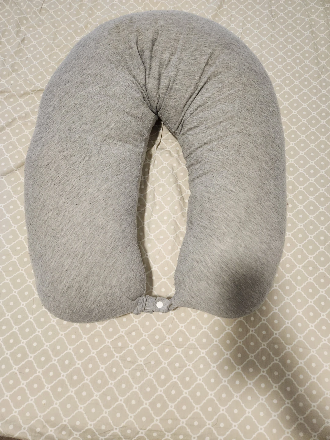Grey C-Shaped Nursing Pillow