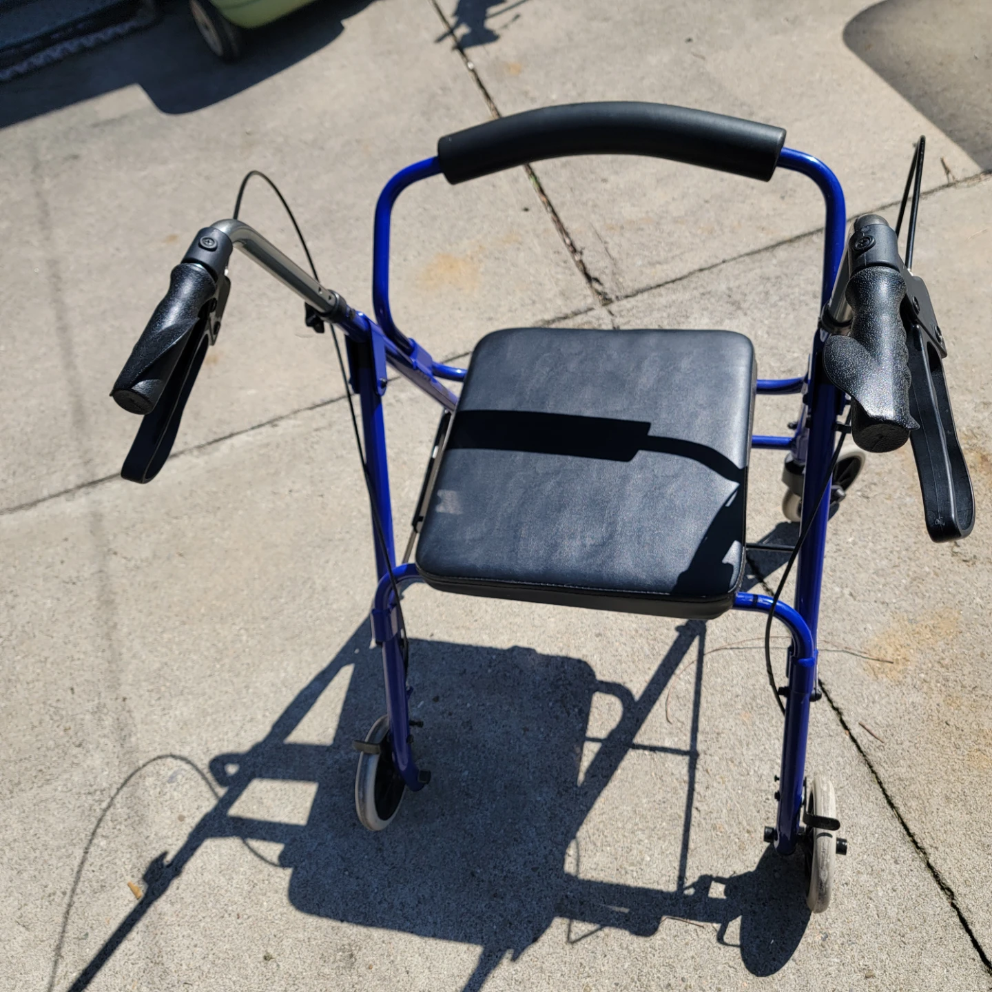 Pueple Blue DMI Walker with Brakes Foldable 300lbs limit - photo 2