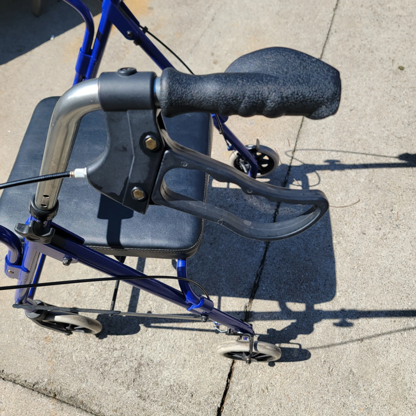 Pueple Blue DMI Walker with Brakes Foldable 300lbs limit - photo 4