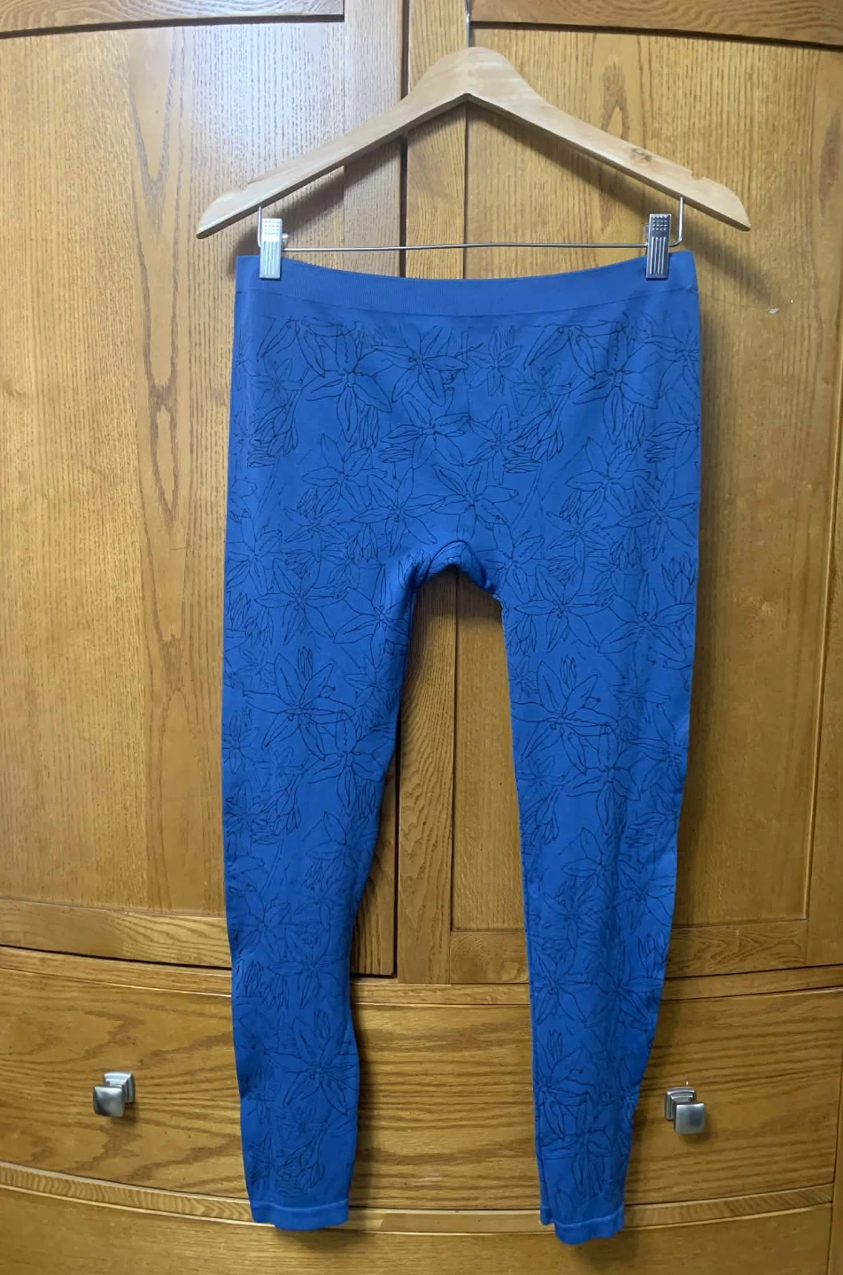 Joe Fresh Blue Floral Print Leggings Size M/L