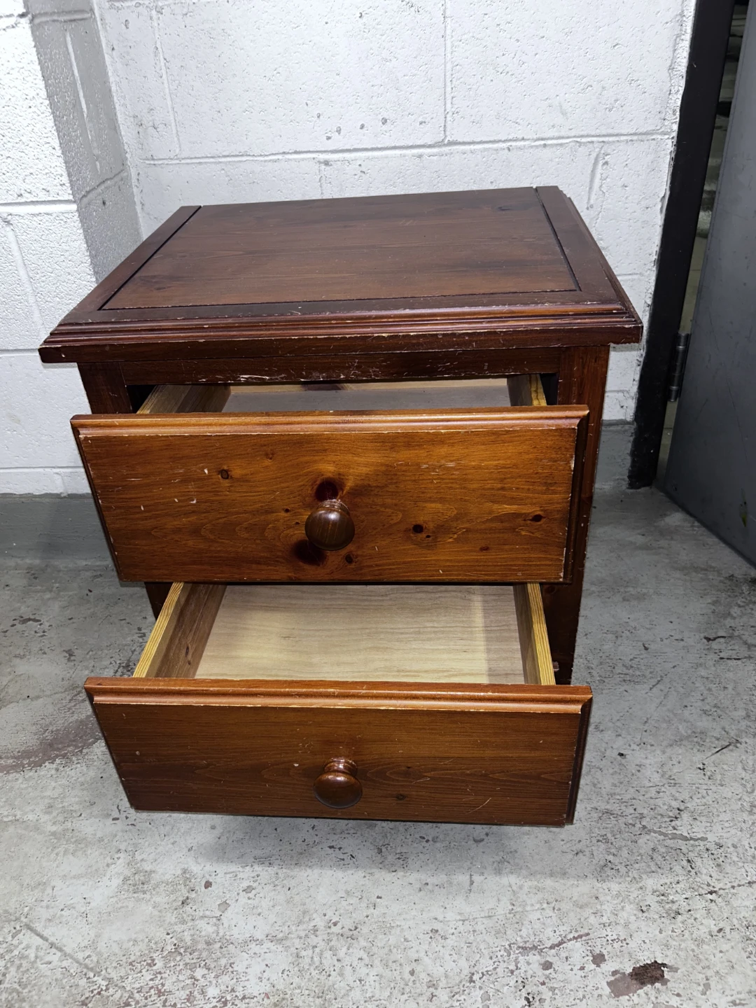 Wooden 2-Drawer Nightstand - photo 2