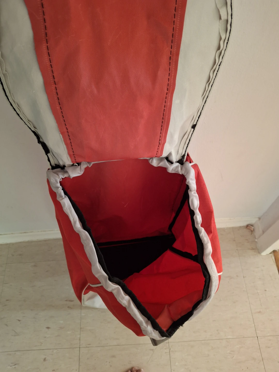 Red Shopping Cart Trolley with Zipper Pocket - photo 3