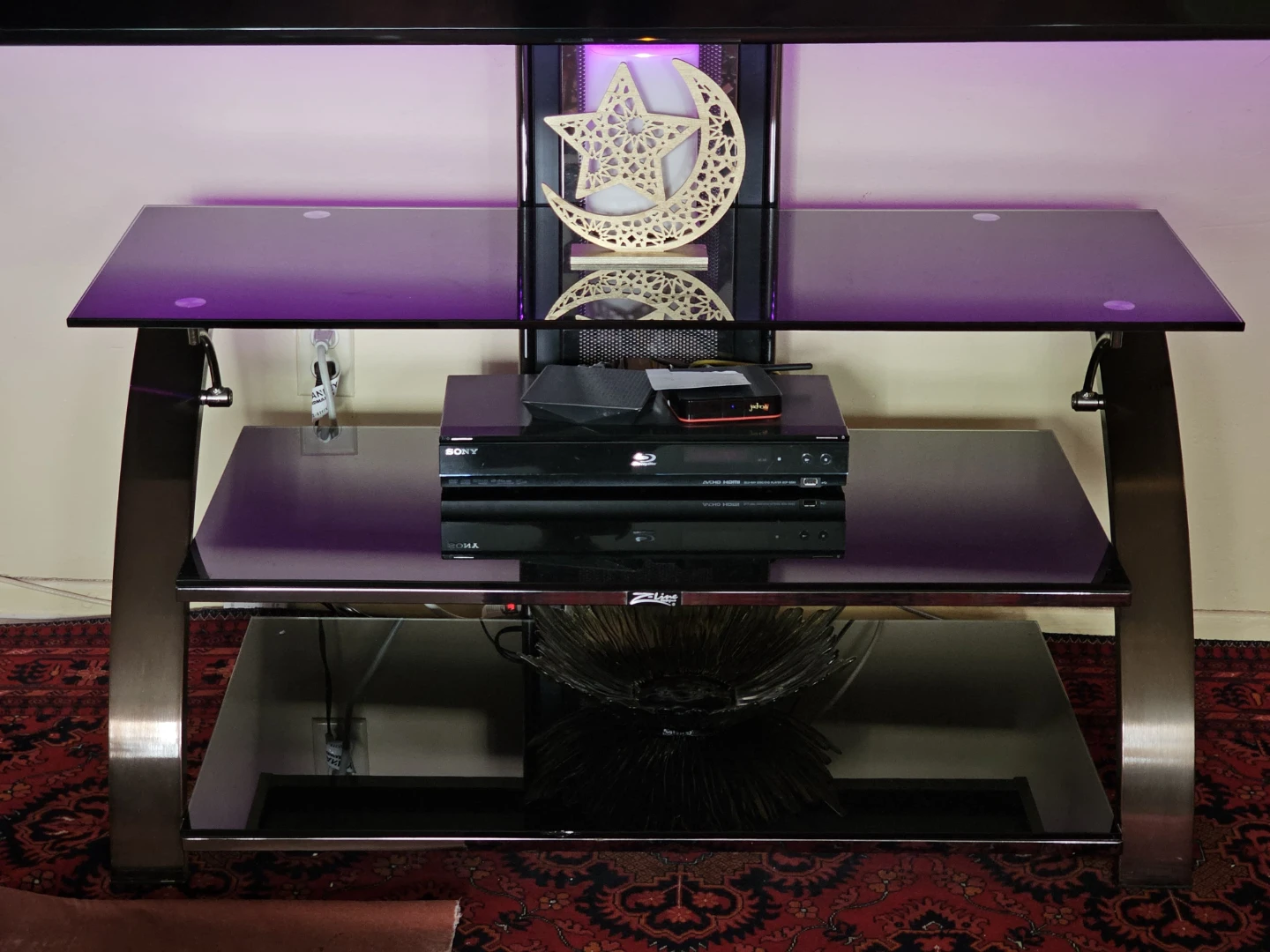 3-Tier Glass TV Stand