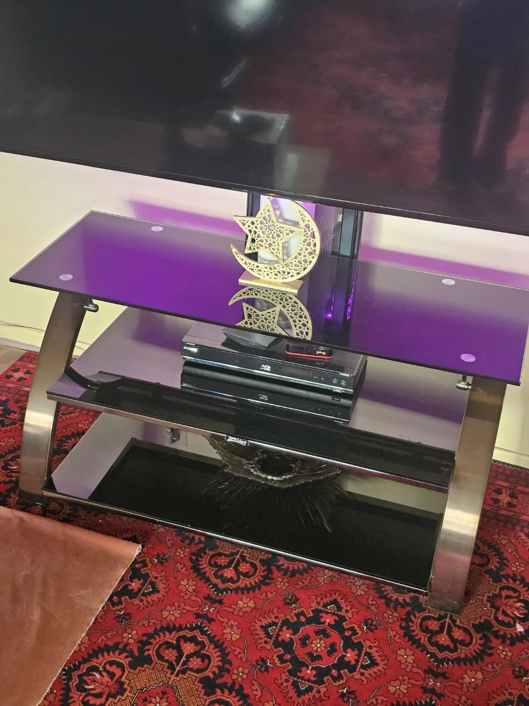 3-Tier Glass TV Stand - photo 2