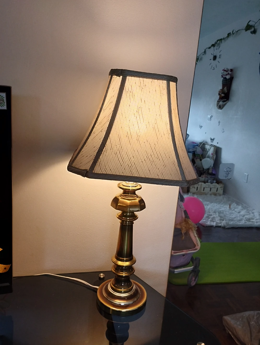 Brass Table Lamp with Shade