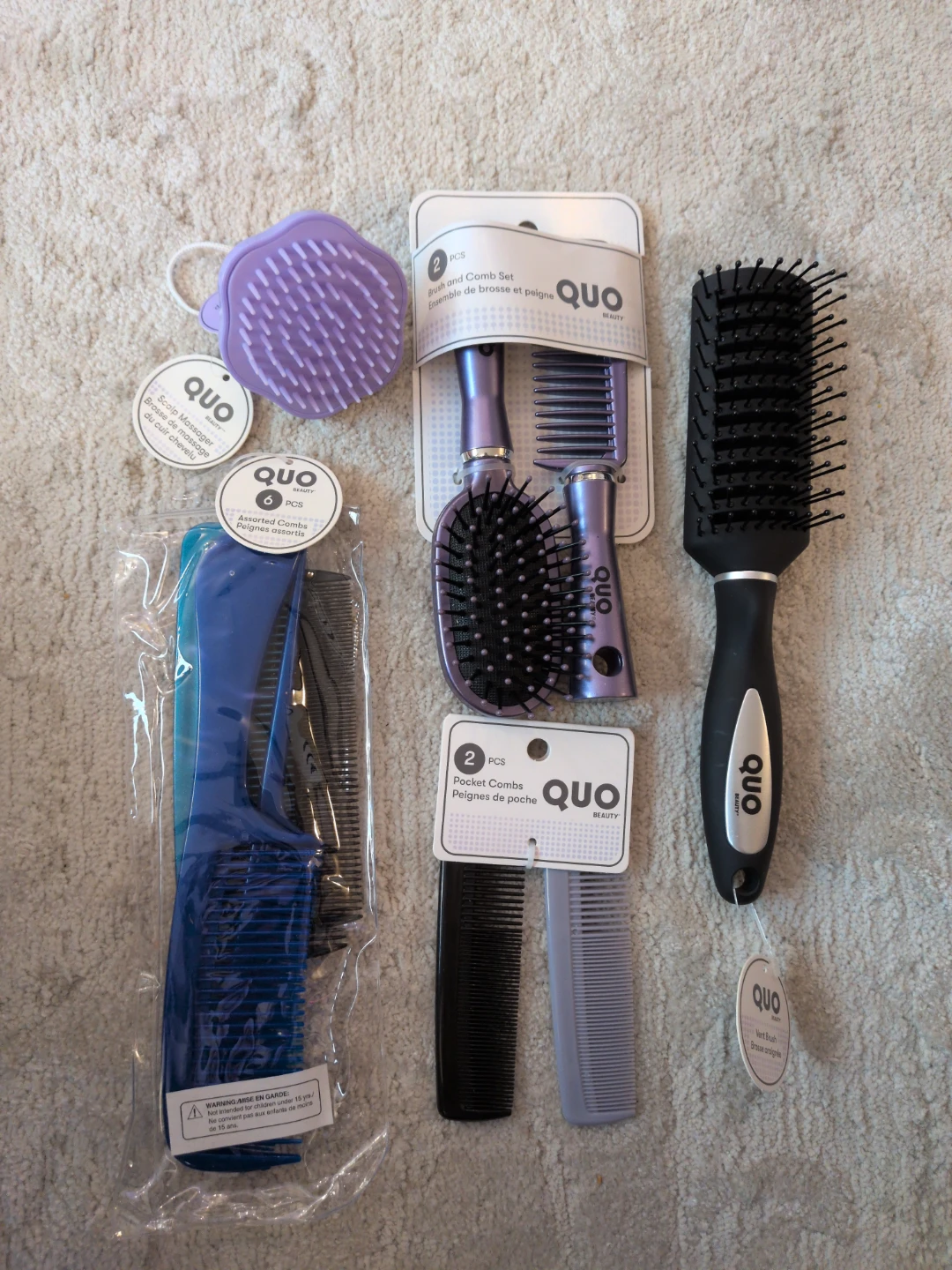 QUO Beauty Hair Brush and Comb Sets
