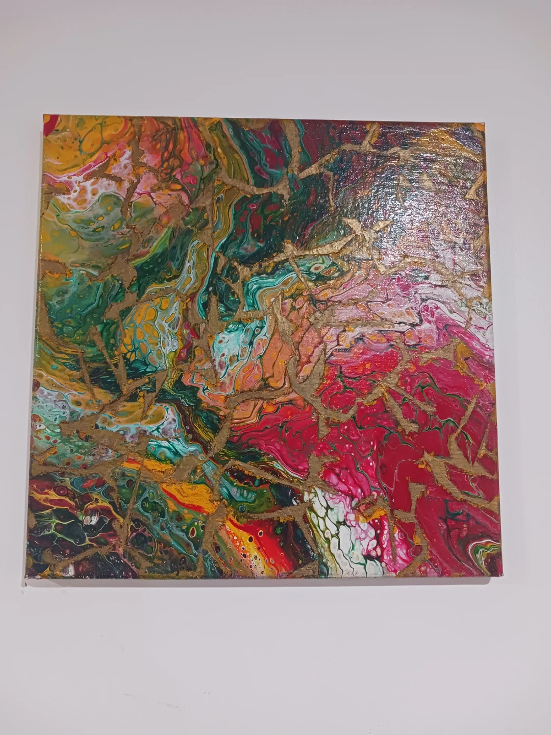 Abstract Acrylic Pour Painting Wall Art