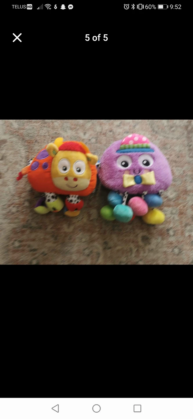 Baby Stroller Toys - Lion and Purple Character