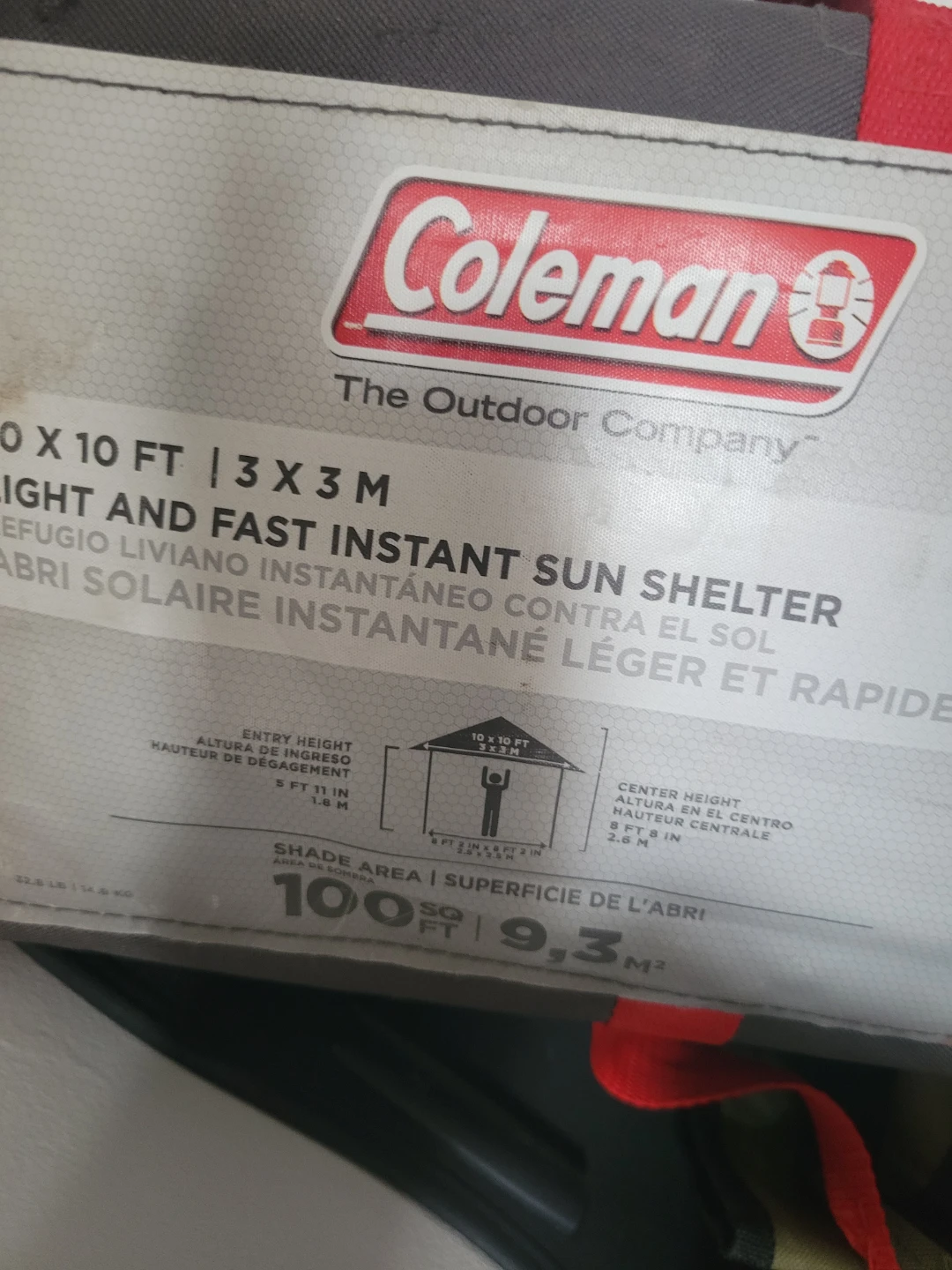 Coleman 10 x 10 FT Instant Sun Shelter