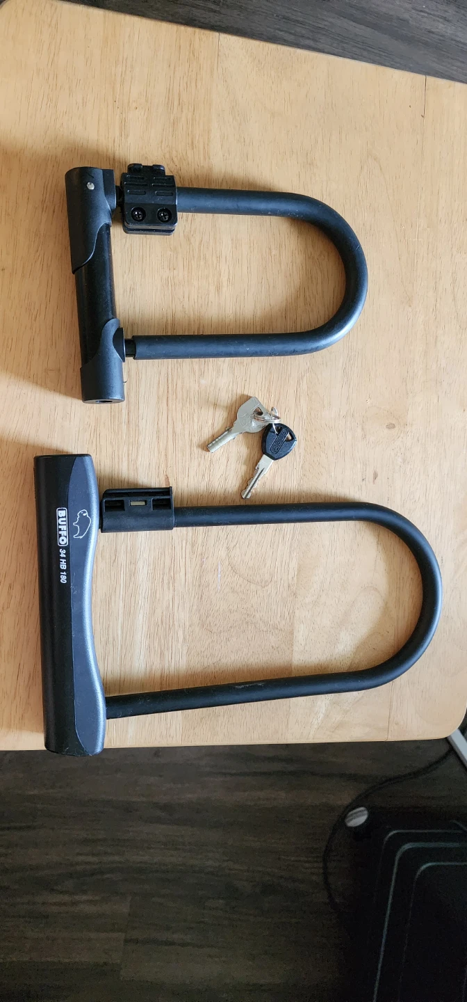 BUFFO Bicycle U-Locks with Keys and an unbranded lock
