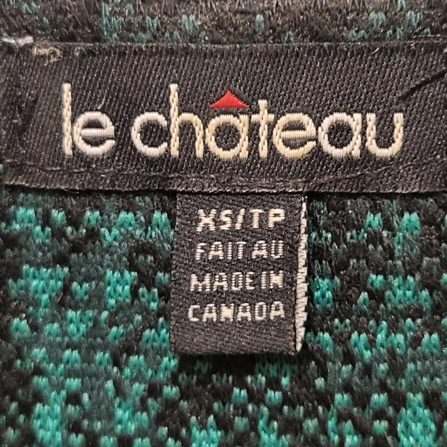 Le Château Women's Plaid Blazer Green Black Like New Sz xsm - photo 3