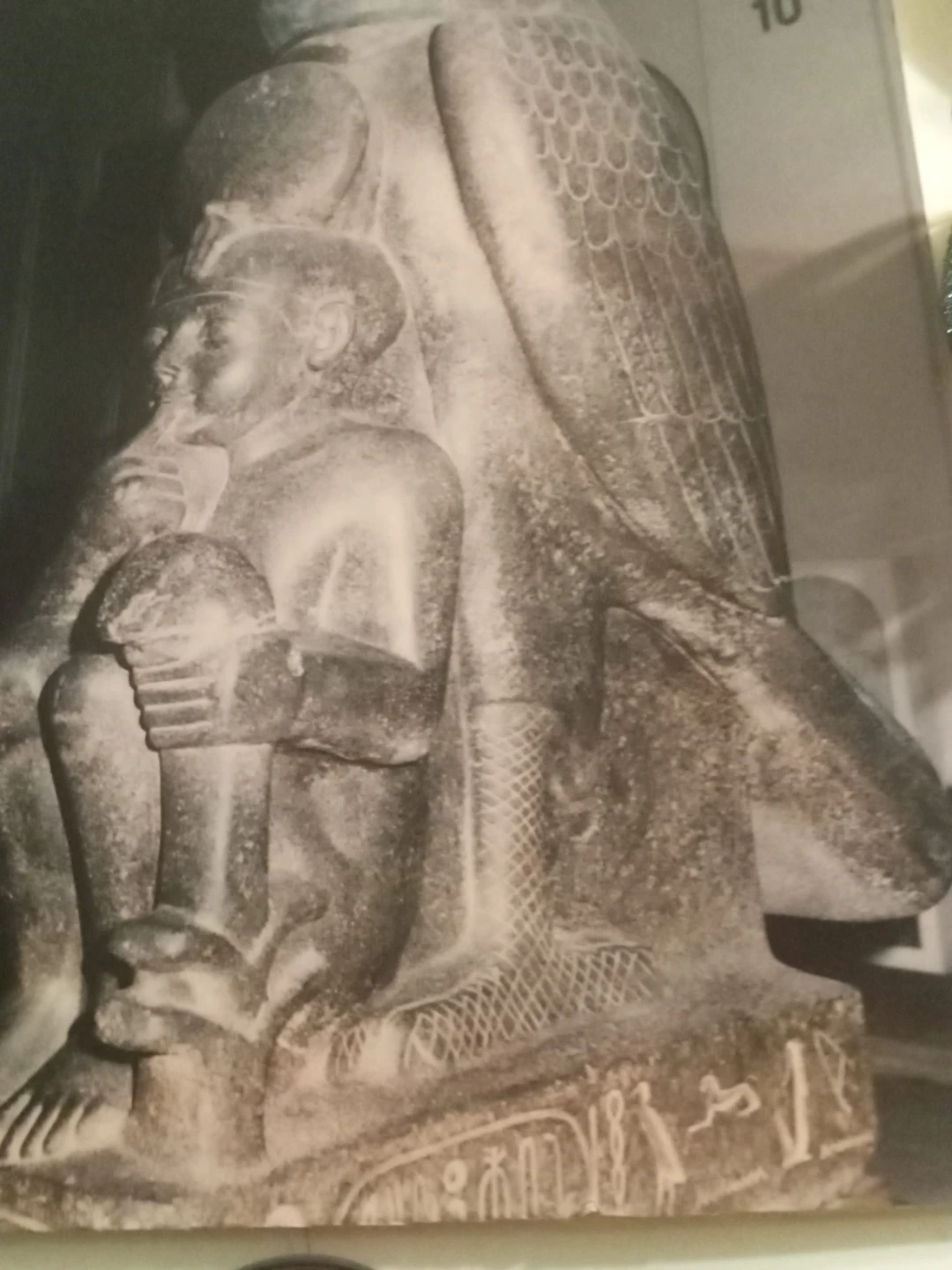Ancient Egyptian Hieroglyphic Statue print