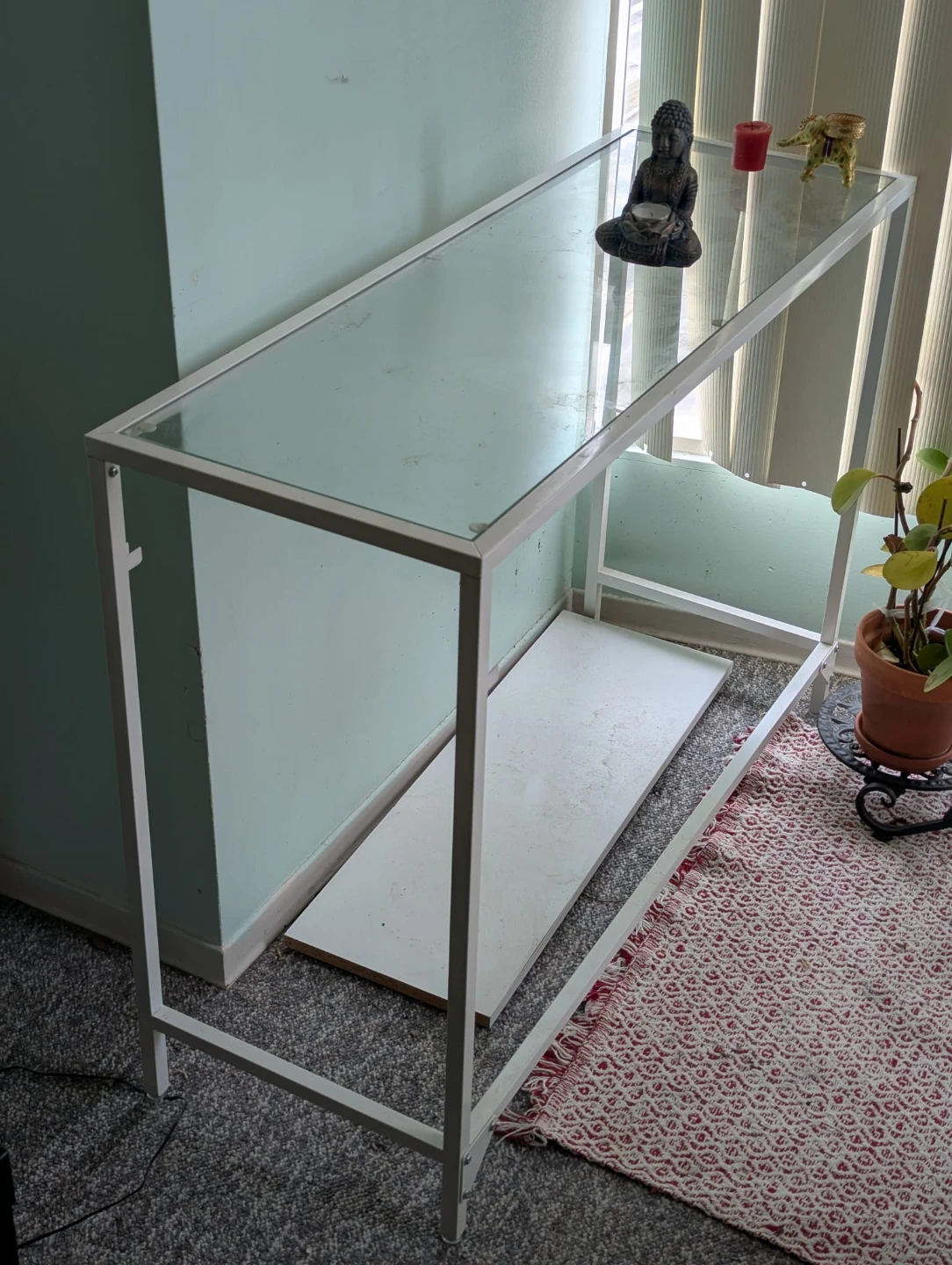 White study table,  ikea dresser and additional drawers - photo 2