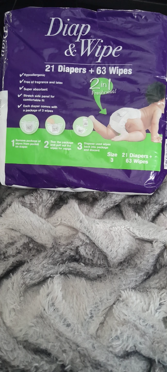 Diap & Wipe Size 3 Diapers and Wipes Combo Pack