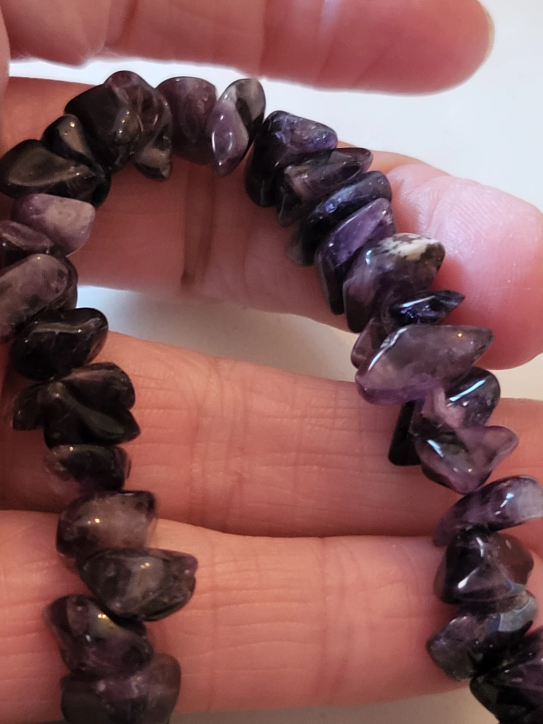 Vintage Amethyst Chip Bead Necklace - photo 4