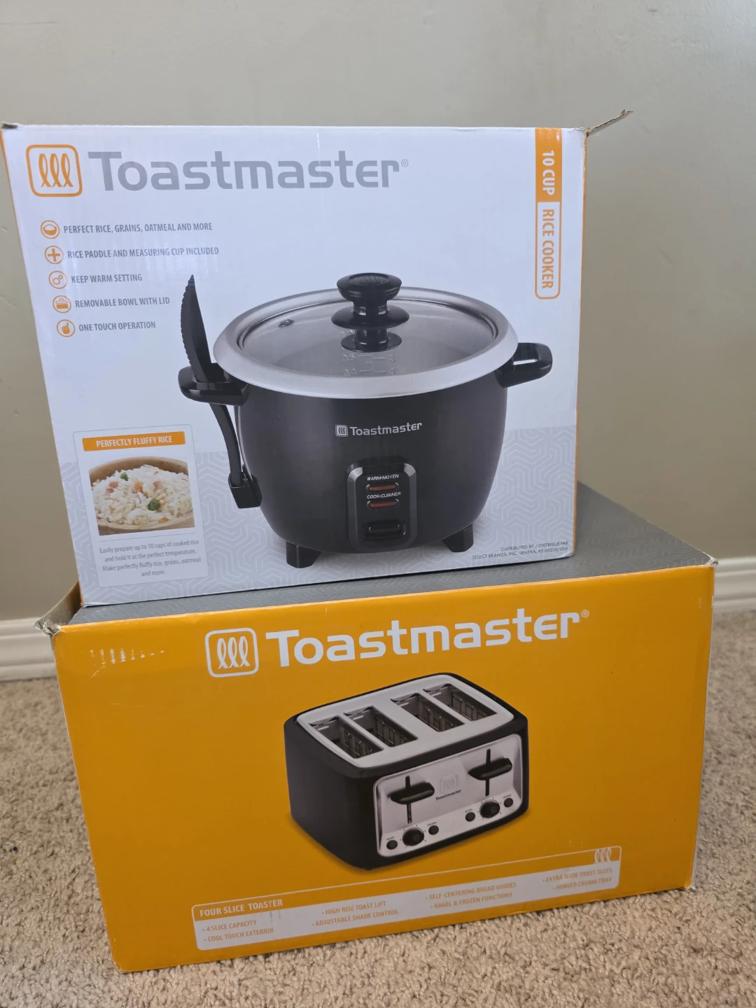 Toastmaster 10 Cup Rice Cooker & 4 Slice Toaster