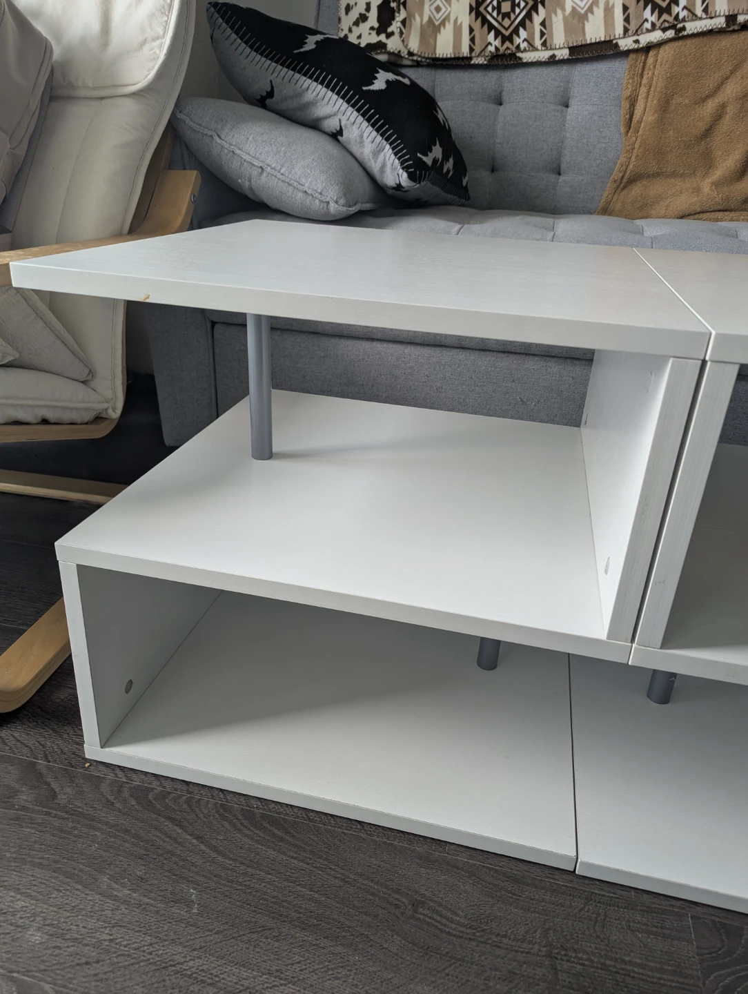 Square Side Table - White (X2)