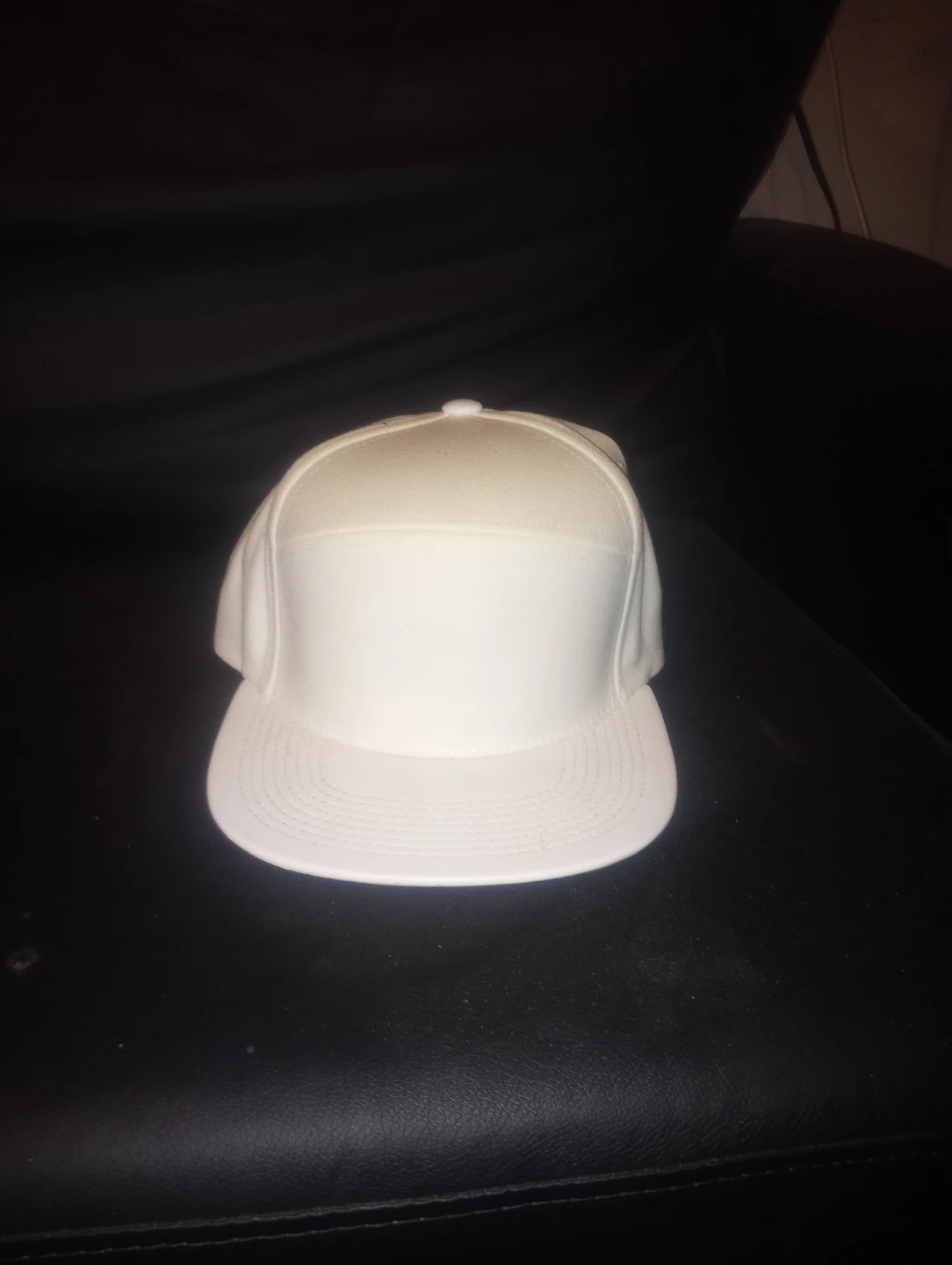 Plain White Snapback Hat