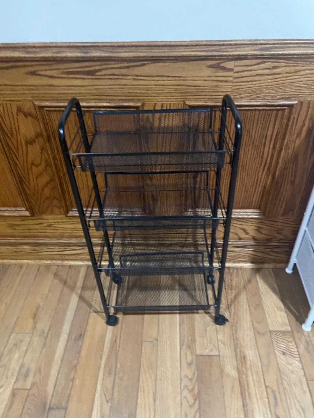 Black 3-Tier Rolling Storage Cart - photo 2