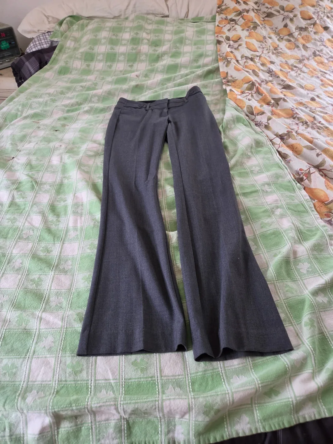 Women's Gray Flare Dress Pants