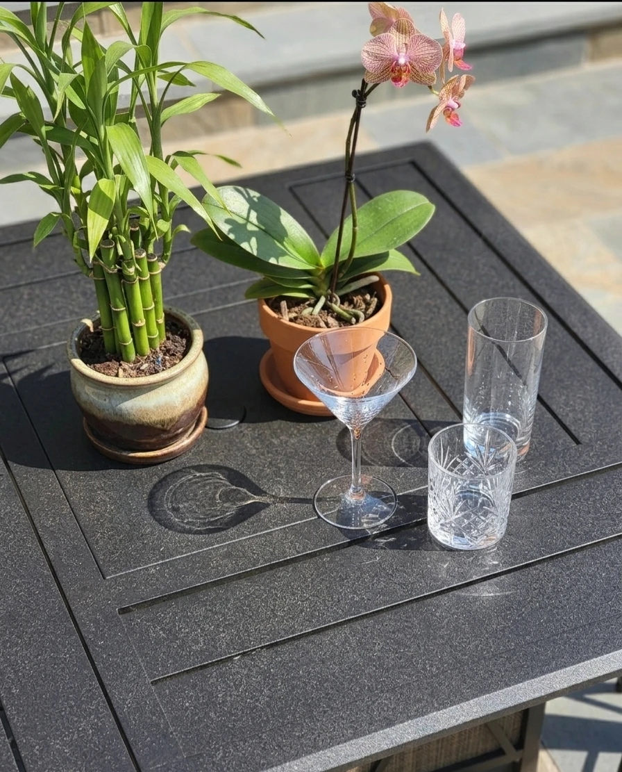 Square Outdoor Firepit Table with Propane Tank Storage - photo 2
