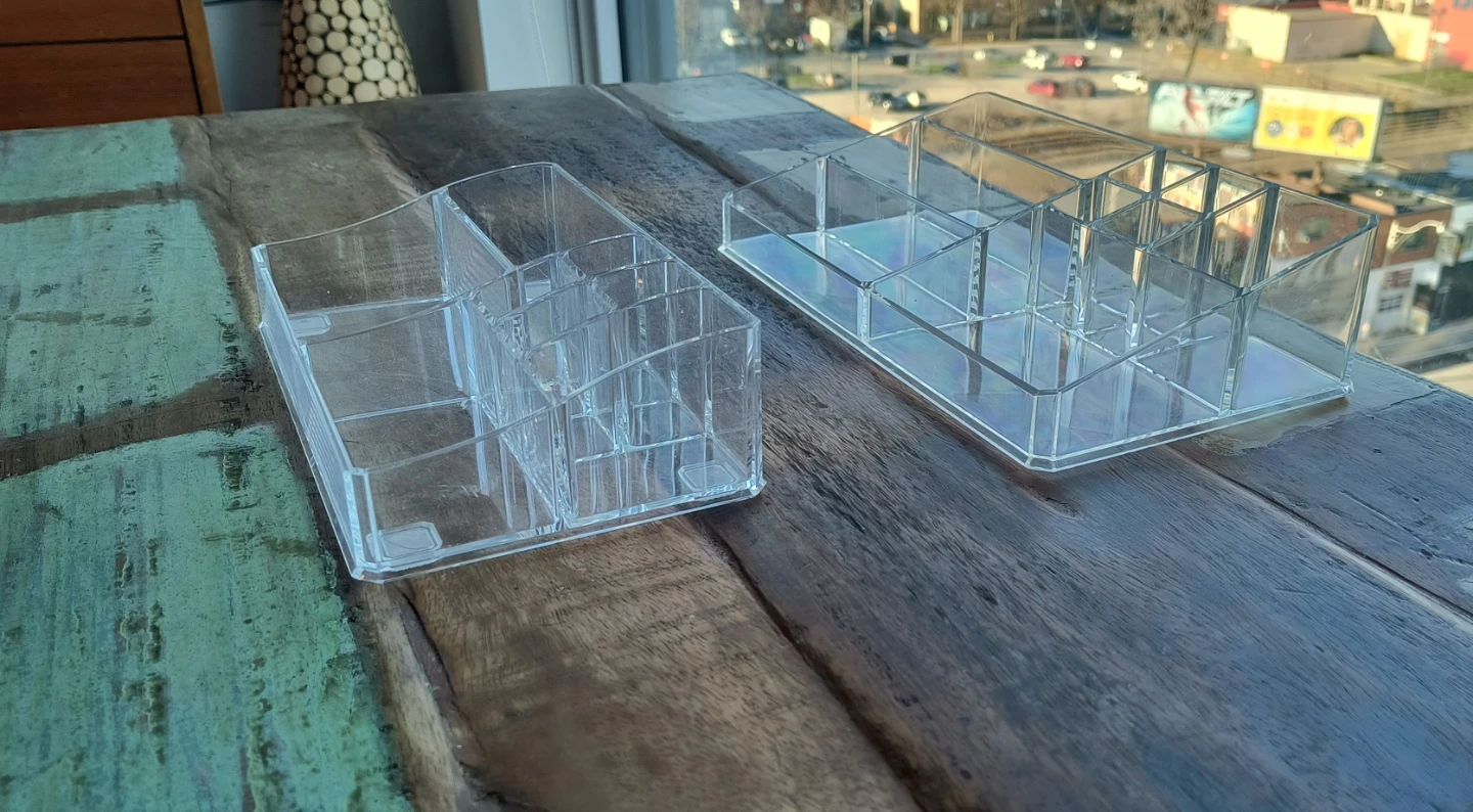 Clear Acrylic Makeup Organizer Set