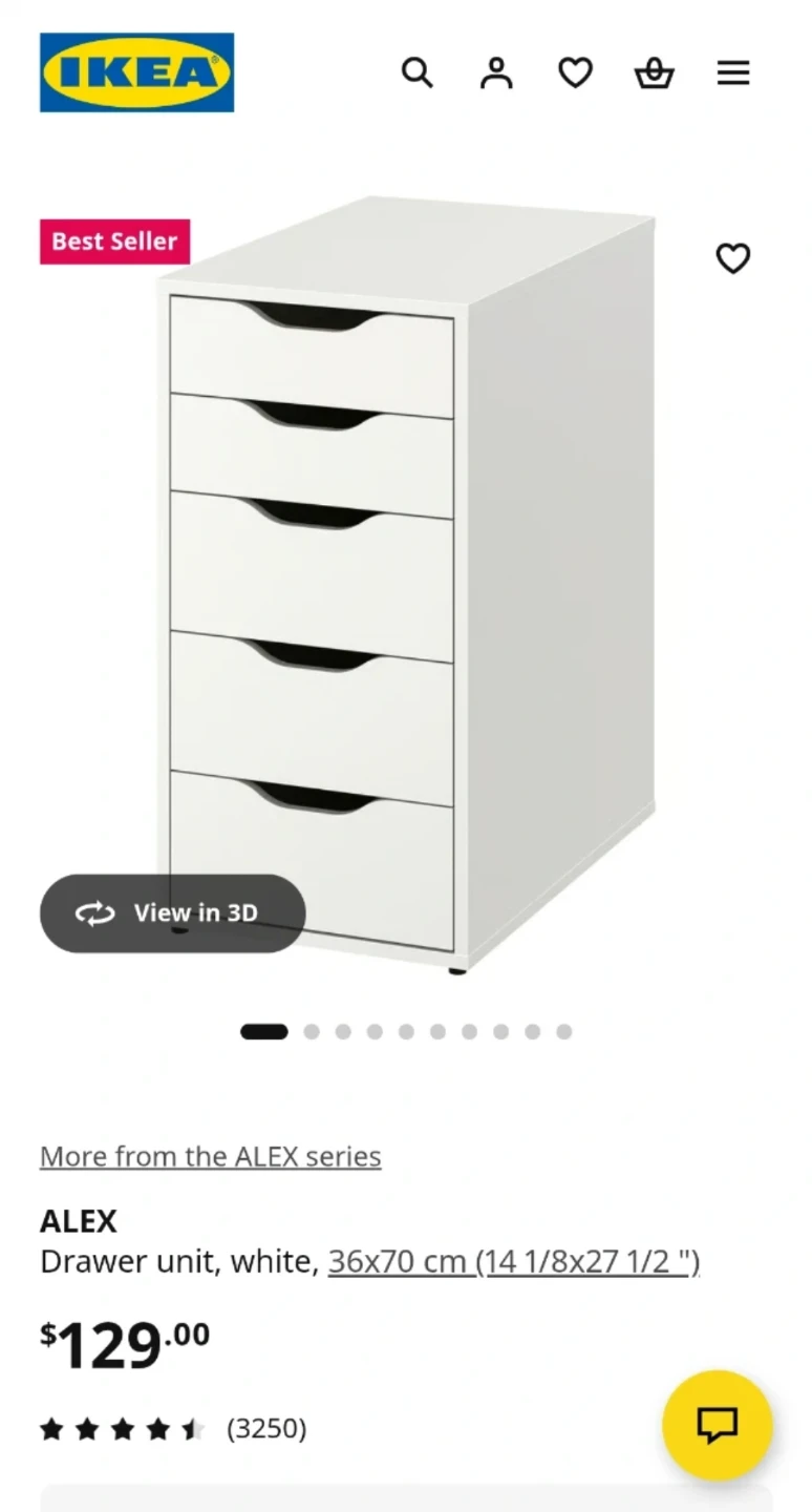 IKEA Alex Drawer - White - Priced to sell - photo 2