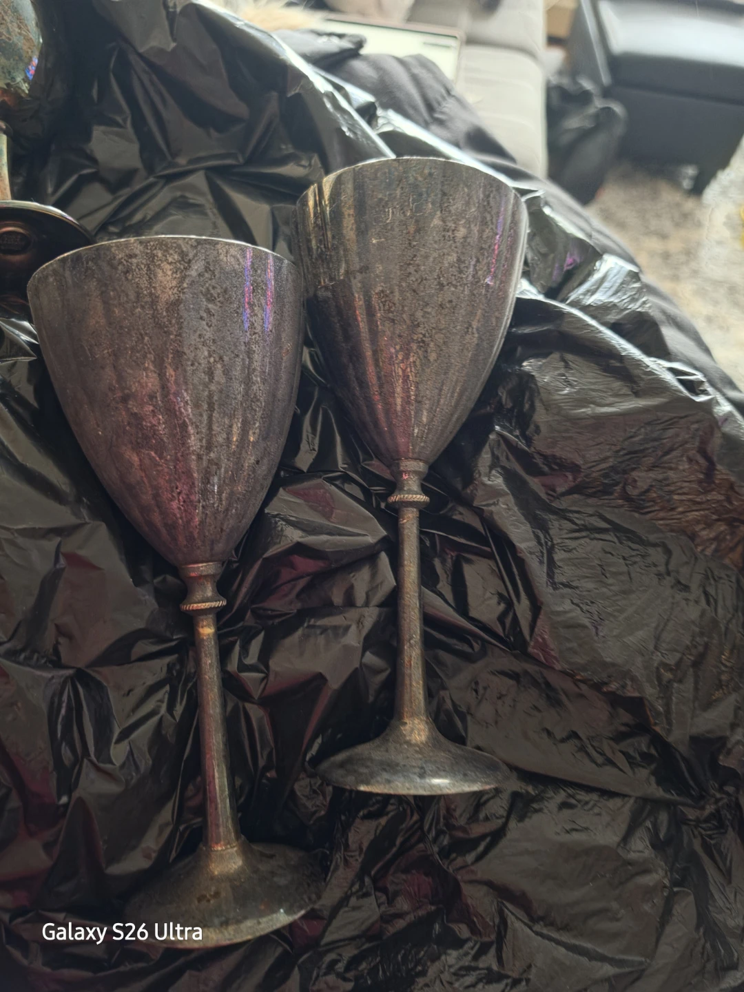 Vintage Silver Plated Tea Set and Goblets - photo 5