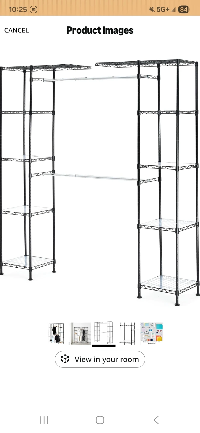 Two Wire Shelving Garment Rack