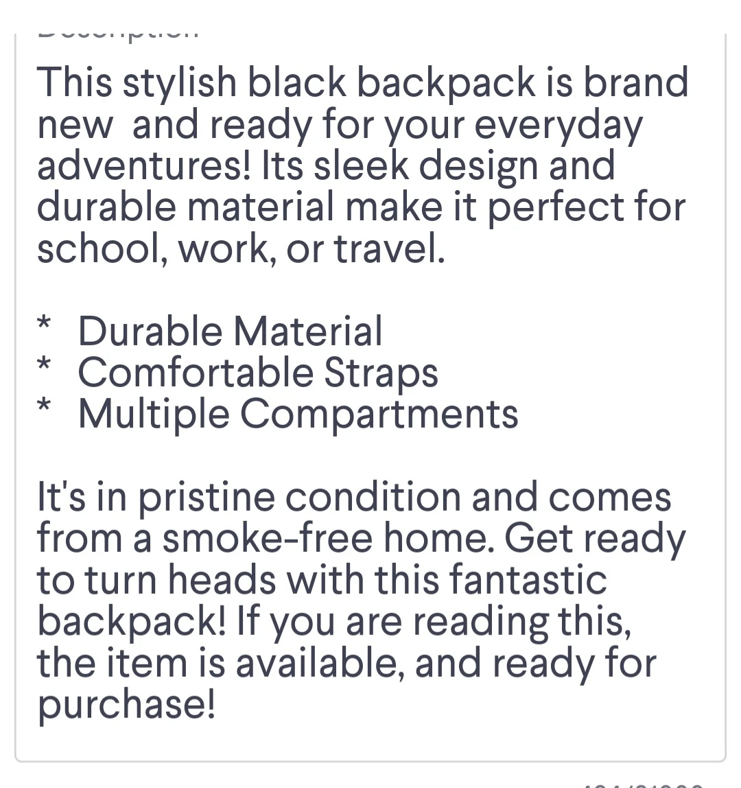 Black Laptop Backpack New - photo 5