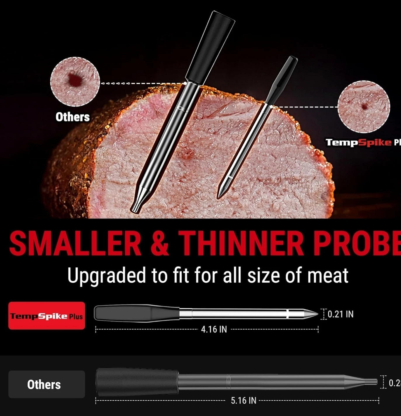 New. ThermoPro Plus Truly Wireless Bluetooth Meat Thermometer - photo 3
