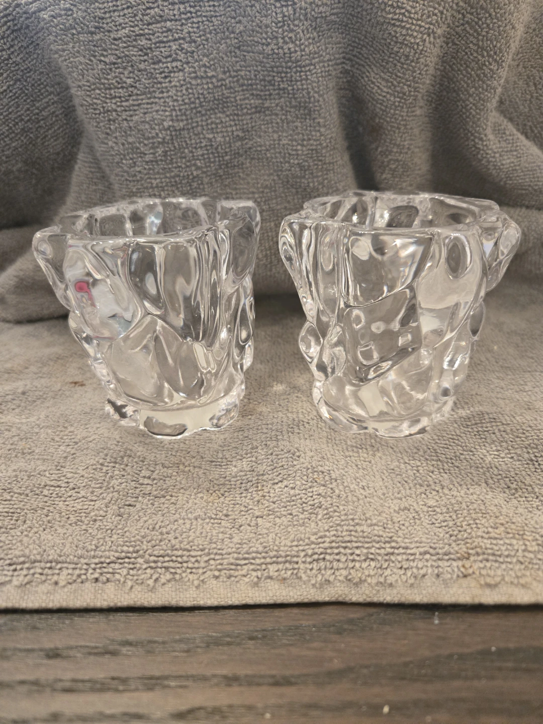 PartyLite Glass Votive Candle Holders Set of 2