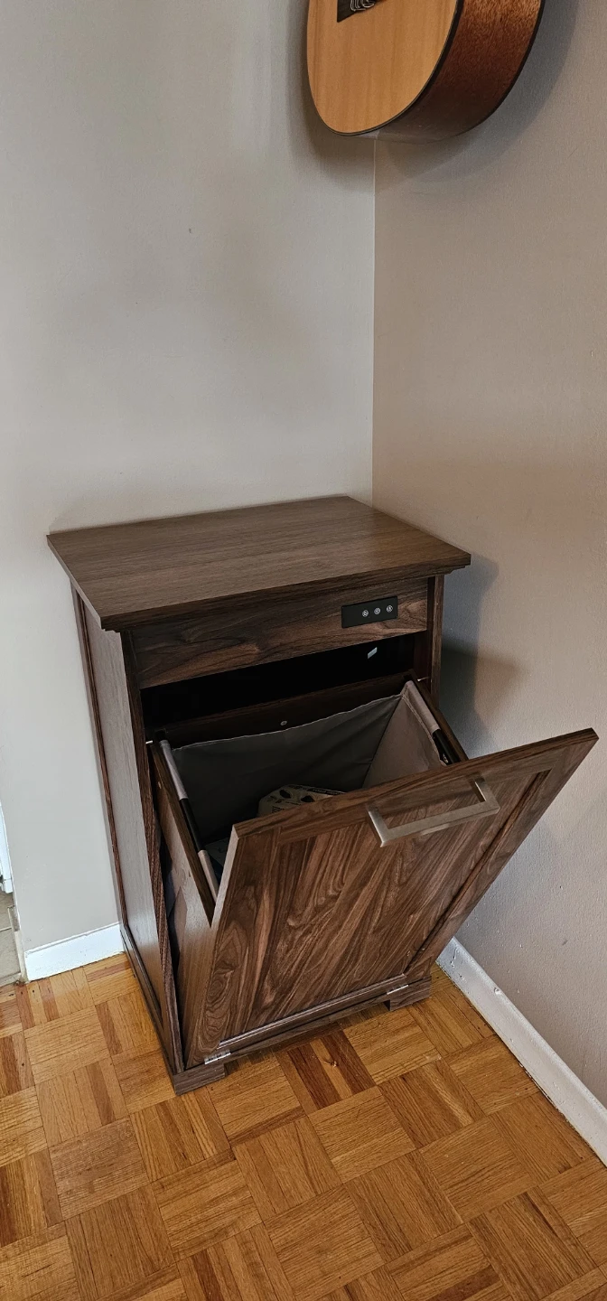 Trash Cabinet, Wooden Hidden Trash - photo 2