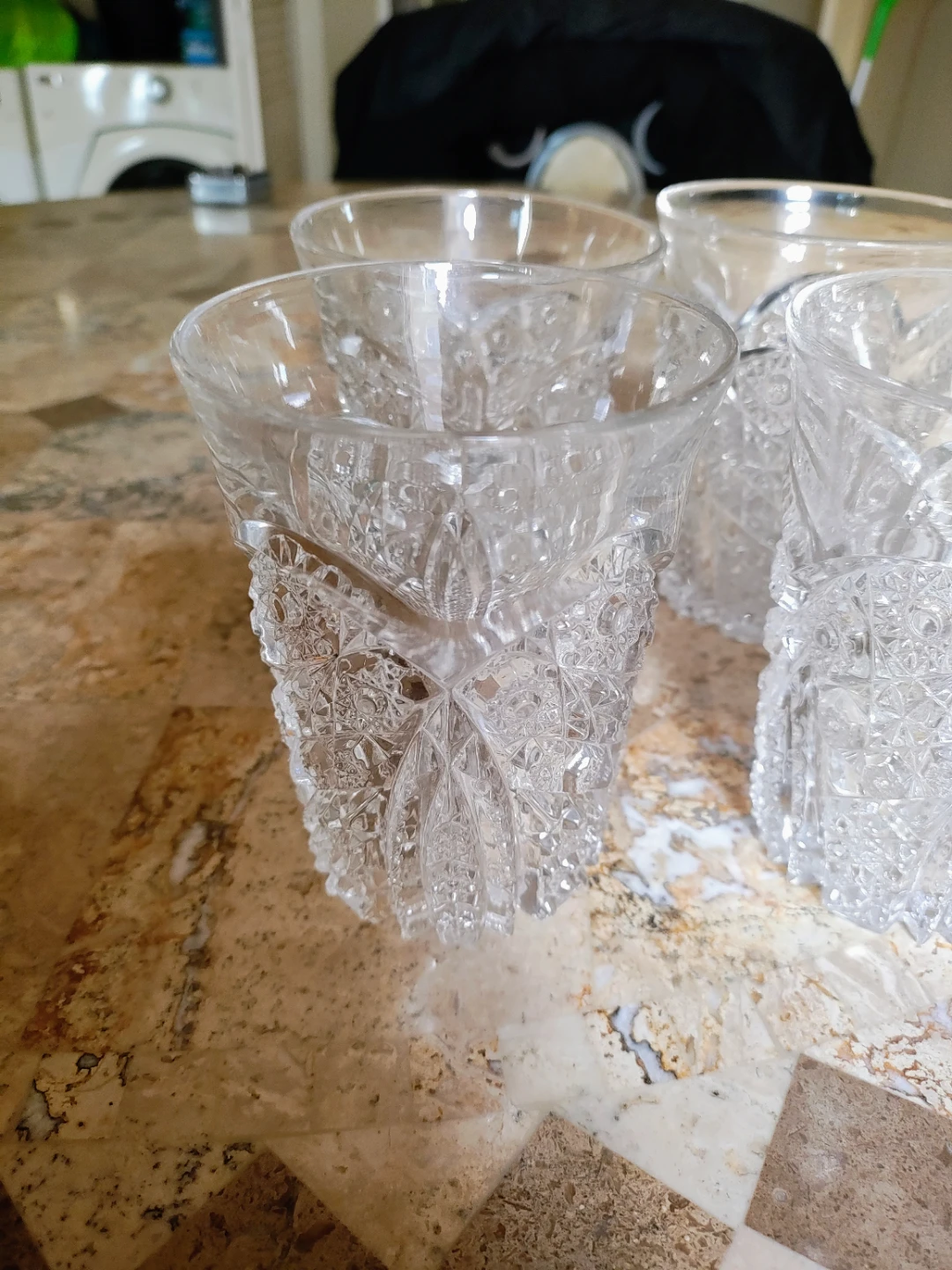 Set of 4 Vintage Cut Glass Tumblers - photo 3