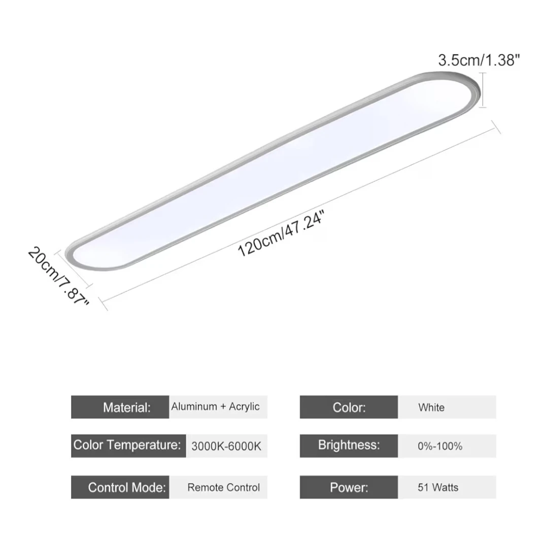 Ganeed 4FT LED Flush Mount Ceiling Light - photo 3