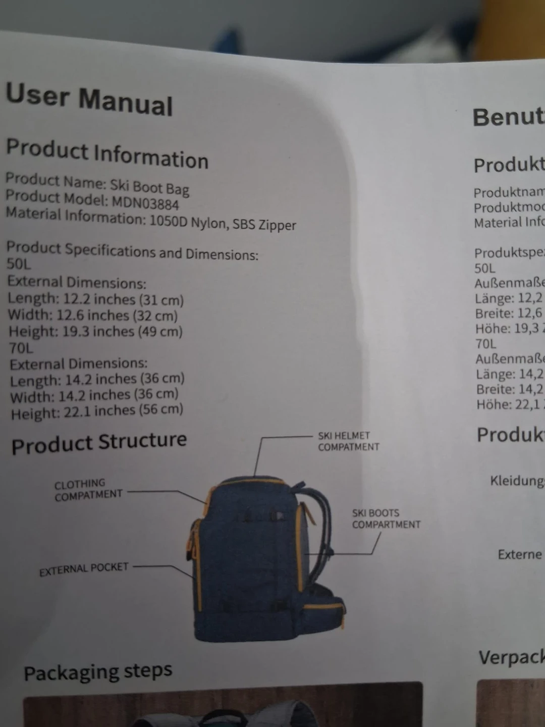 Unigear Ski Boot Bag Backpack MDN03884 - photo 2