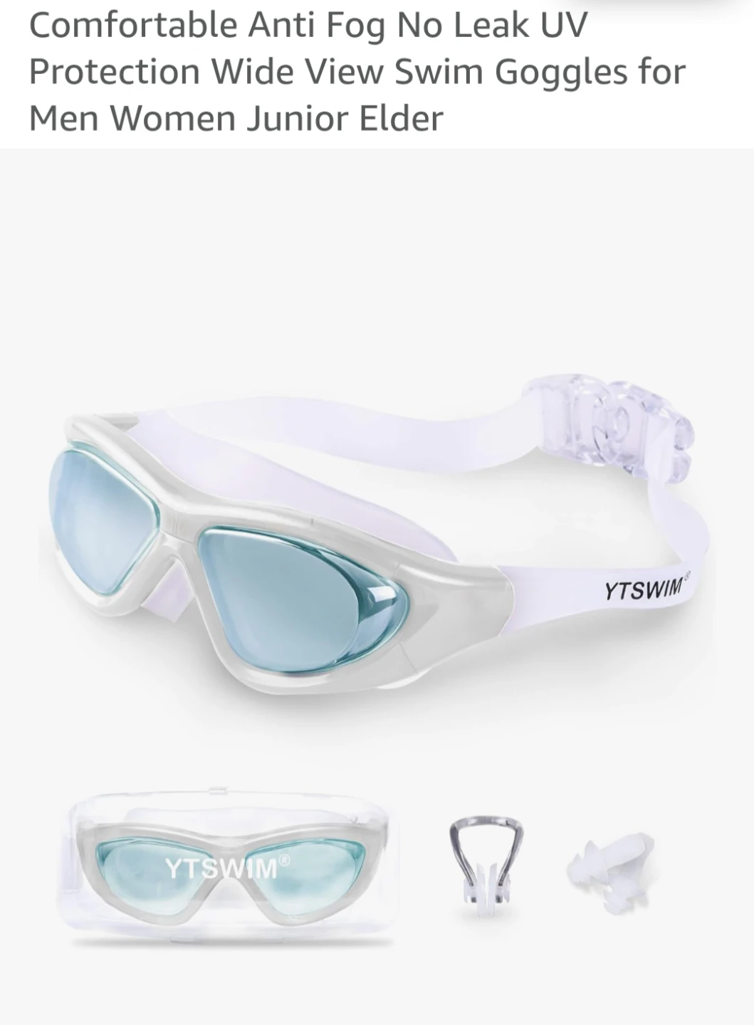 Wide Swimming Goggles Anti-Fog Swim Goggles