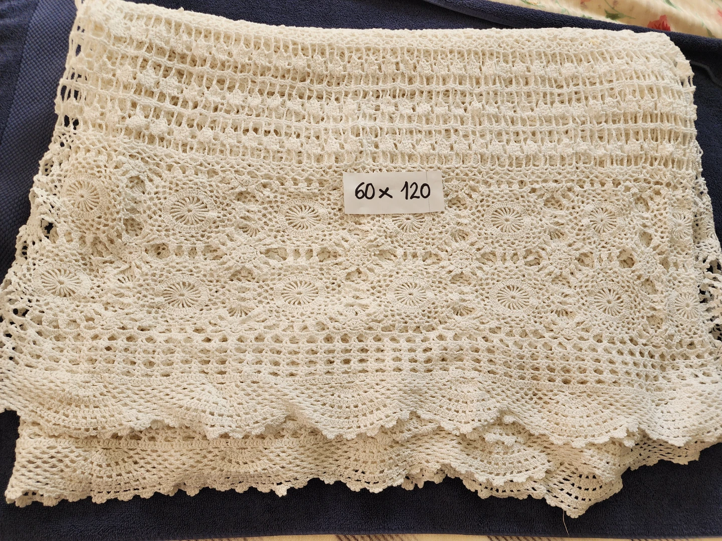 HAND CROCHETED BEDSPREAD OR TABLECLOTH