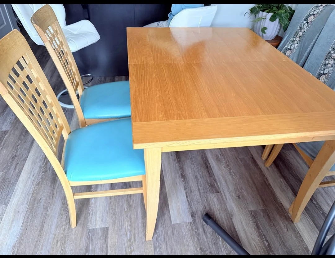 Wooden Dining Table with 4 Chairs - photo 2
