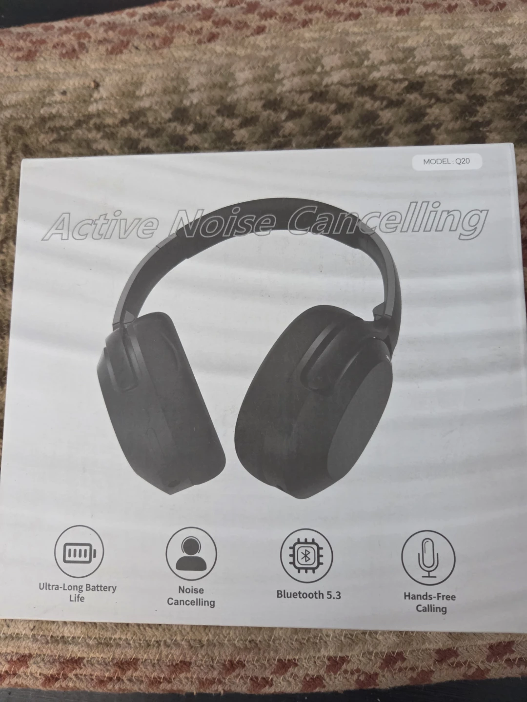 Active Noise Cancelling Bluetooth Headphones Q20