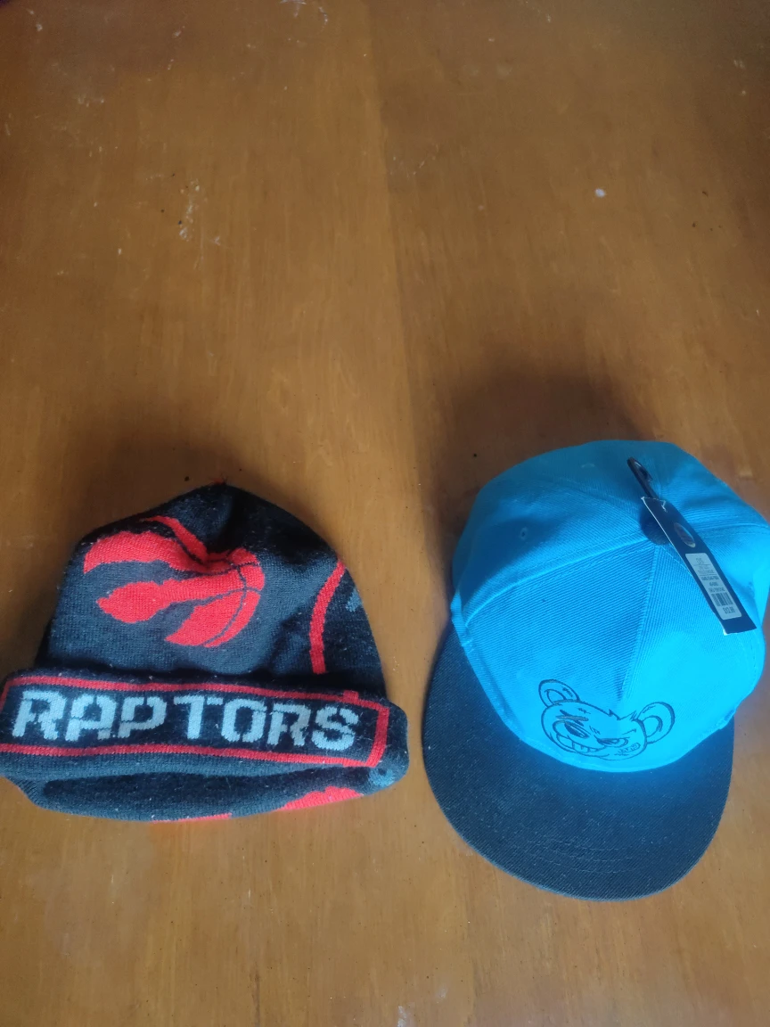 Toronto Raptors Beanie and Blue Snapback Hat